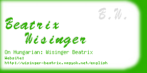 beatrix wisinger business card